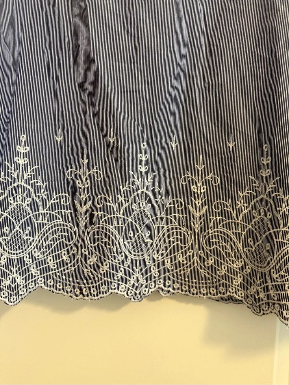 J. Crew Blue Embroidered Peasant Blouse